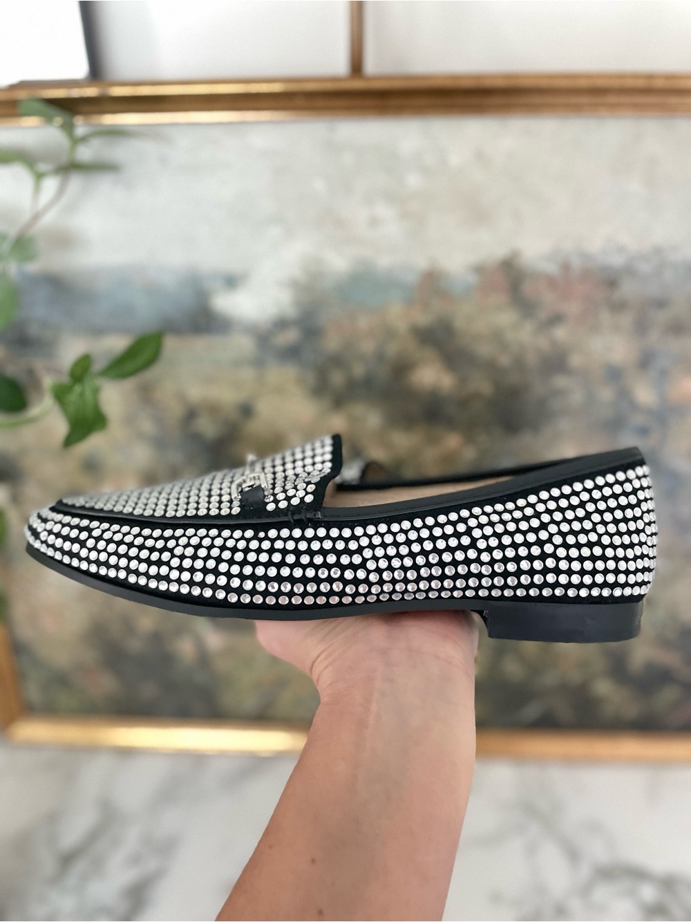 Sam Edelman Loraine Penny Loafer Glitz Size 8 Rhinestone Bedazzled Bling - Picture 4 of 12